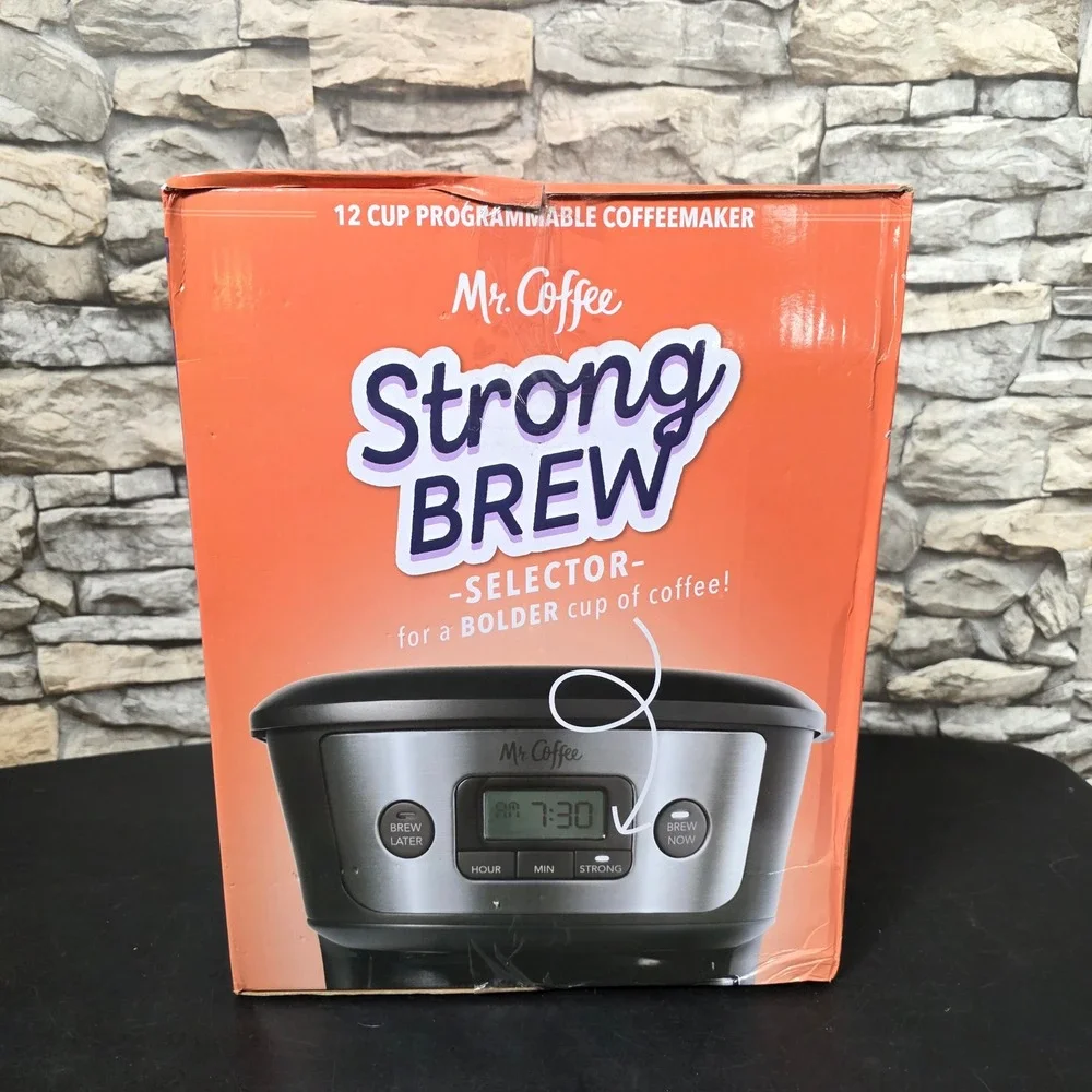 Mr. Coffee 12 Cup Programmable Coffeemaker Strong Brew BVMC-MSX23 Black Open Box
